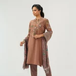 Womens Tan Embroidered 3-Piece Set - Image 3