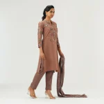 Womens Tan Embroidered 3-Piece Set - Image 4