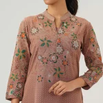 Womens Tan Embroidered 3-Piece Set - Image 5