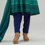 Womens Ethnic Teal Three Piece Set - Image 3